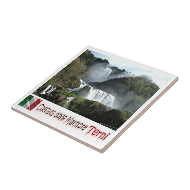 Carreau UMB009 TERNI, Marmore Falls, Ombrie, Italie, (Côté)