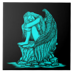 Carreau Un ange endormi sur la pierre