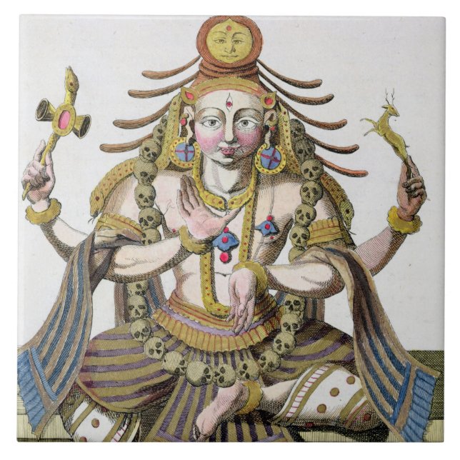 Carreau Un aspect de Shiva, de 'voyage Indes aux. et d'une (Devant)
