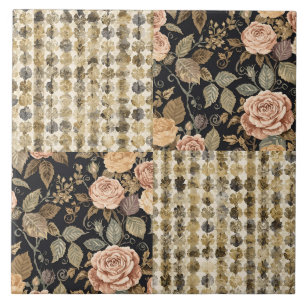Carreau Un beau mélange de fleurs et de motifs