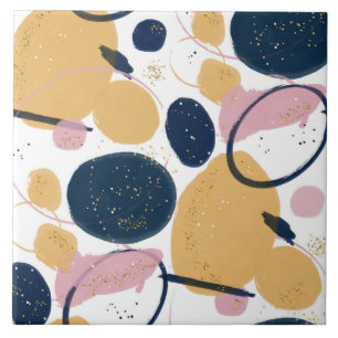 Carreau Un bleu rose branché révèle un art créatif Abstrai