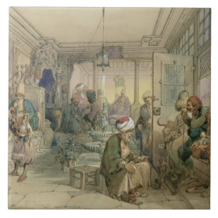 Carreau Un café, Constantinople, 1854 (stylo et encre et
