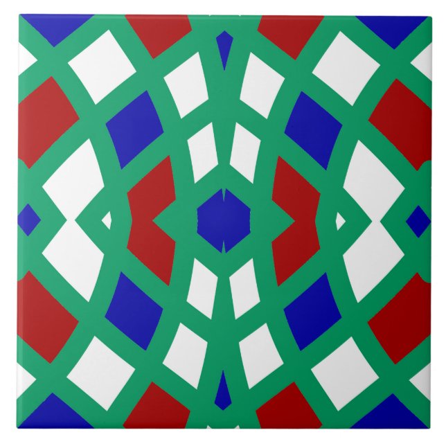 Carreau Un carrelage motif classique multicolore vibrant (Devant)