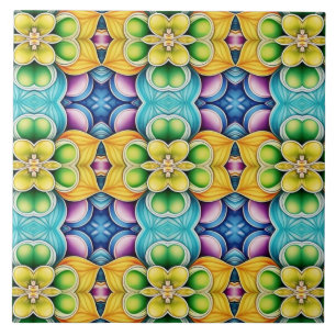 Carreau Un ceram motif classique multicolore moderne et tr