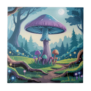 Carreau Un champignon violet