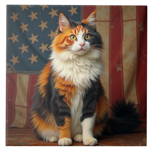 Carreau Un chat patriote (Devant)
