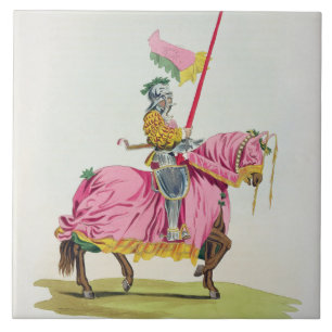 Carreau Un chevalier a armé pour le lien, 1512, gravé pa