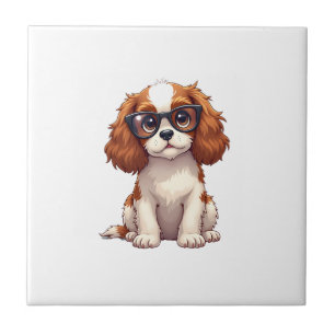Carreau Un chien mignon King Charles Spaniel COPIE