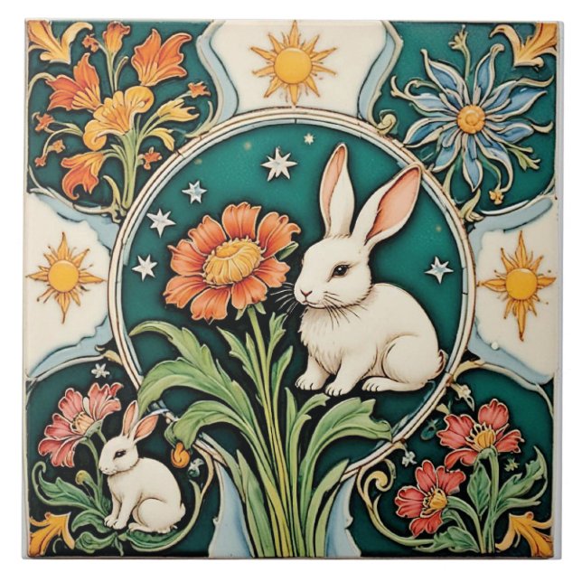 Carreau Un conte de deux lièvres (Devant)
