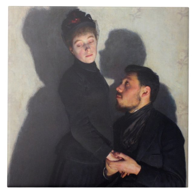 Carreau Un couple avec des ombres moulées (par Emile Frian (Devant)