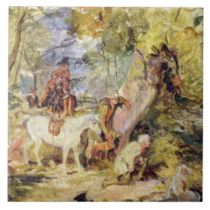 Carreau Un croquis pour des "forestiers égrappant des