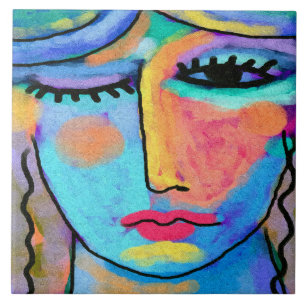 Carreau Un de ces jours de peinture numérique Abstraite