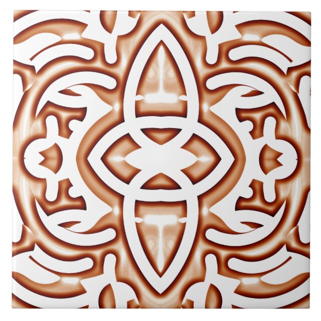 Carreau Un design classique et tendance couleur marron vif (Devant)