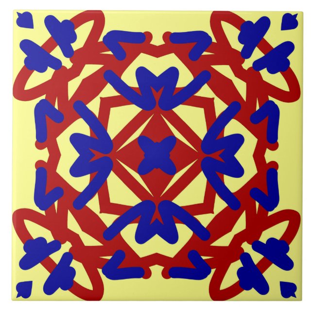 Carreau Un élégant carrelage multicolore classique (Devant)