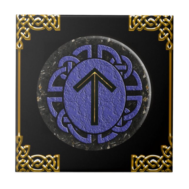Carreau un futhark plus ancien de "tiwaz" (Devant)