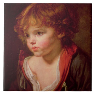 Carreau Un garçon d'une chevelure blond avec une chemise