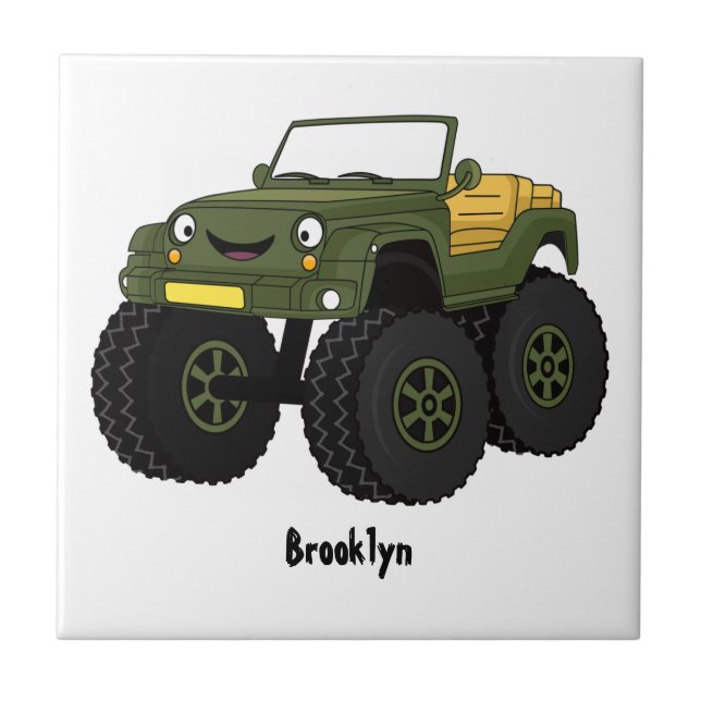 Carreau Un Green Monster truck (Devant)