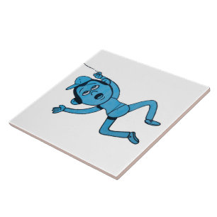 Carreau Un homme est emmené à pied par Dog.