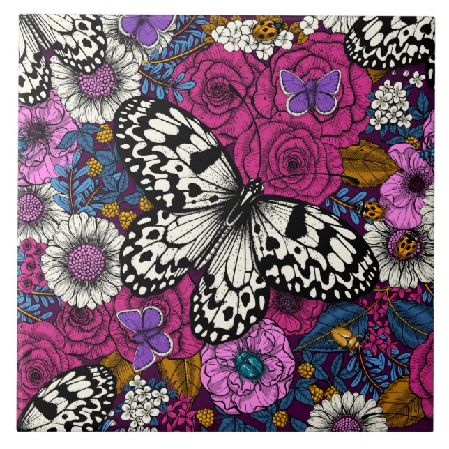 Carreau Un jardin coloré II (Devant)