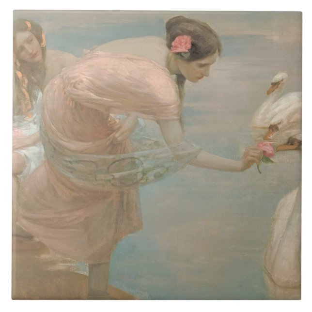 Carreau Un matin d'été par Rupert Bunny (1897) (Devant)