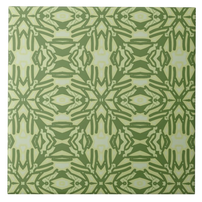 Carreau Un motif classique couleur verte vive (Devant)