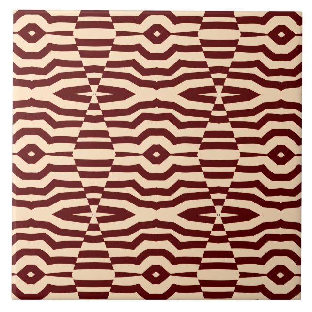 Carreau Un motif classique de couleur marron vibrant   (Devant)