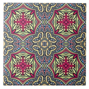 Carreau Un motif classique vintage multicolore unique