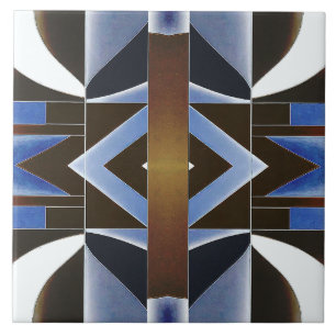 Carreau Un motif géométrique classique multicolore vibrant