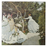 Carreau Un moulin à vent à Zaandam Claude Monet<br><div class="desc">Femmes dans le jardin Claude Monet. Reproduction d'oeuvres d'art célèbres dans le domaine public.</div>