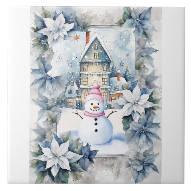 CARREAU UN NOËL TRÈS NEIGE, SALUÉ (Devant)