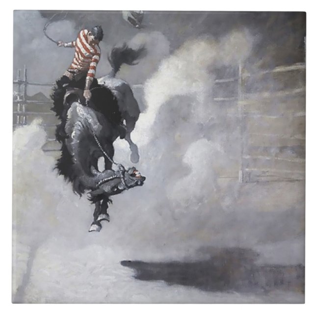 Carreau « Un nuage de poussière » Art occidental de NC Wye (Devant)