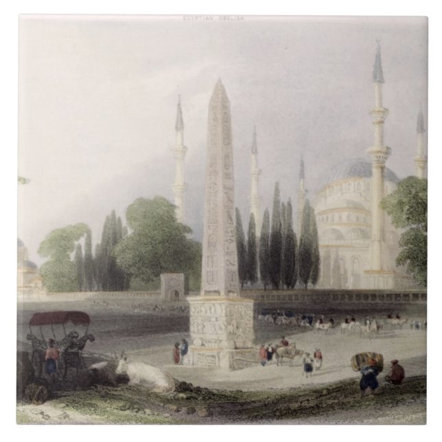 Carreau Un obélisque égyptien dans l'Atmeidan, ou (Devant)
