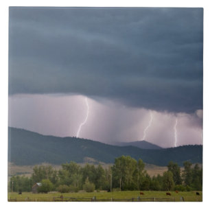Carreau Un orage a produit des éclairs dans le Jocko