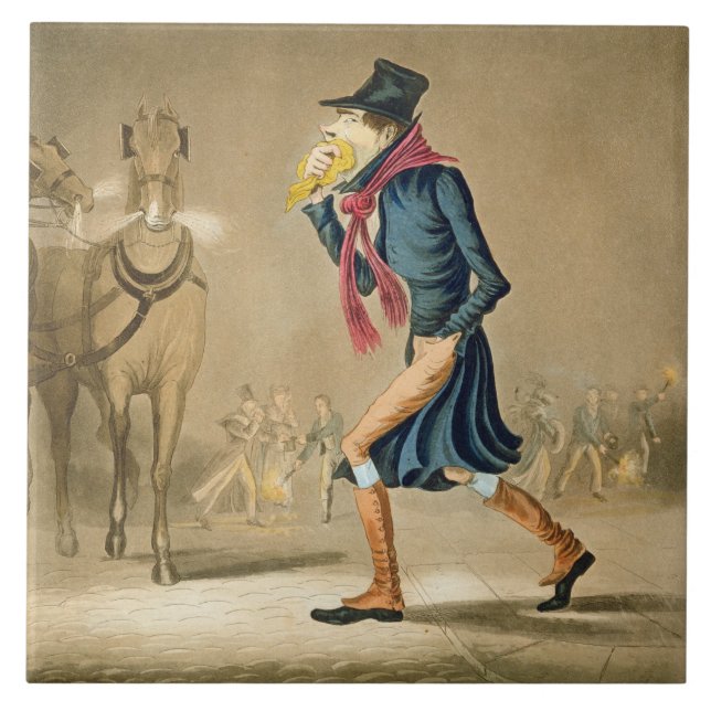 Carreau Un pur sang novembre et détail de Londres, engra (Devant)