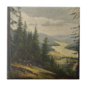 Carreau Un regard sur la Forêt-Noire - Karl Julius Wilhelm