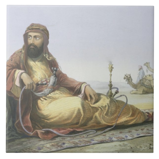 Carreau Un repos arabe dans le désert, page titre de 'Th (Devant)