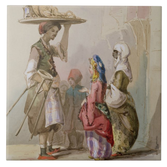 Carreau Un vendeur de pot, c.1855 (Devant)