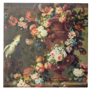 Carreau Une abondance de fruit et de fleurs