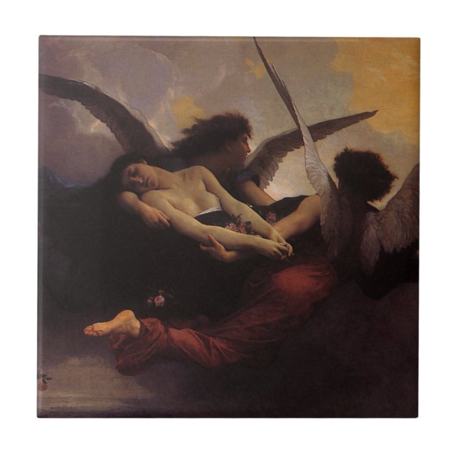 Carreau Une âme portée au ciel par Bouguereau (Devant)