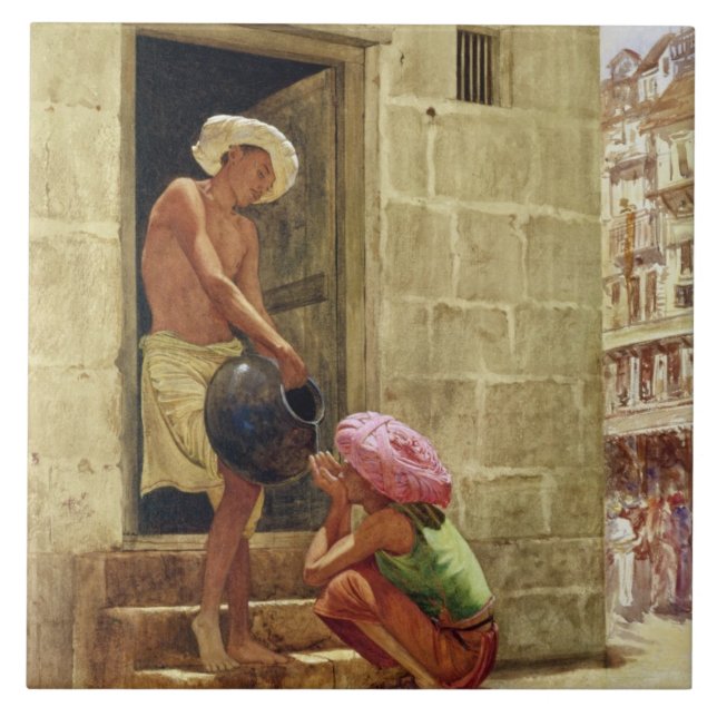 Carreau Une boisson sur le chemin, 1876 (la semaine sur le (Devant)