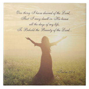 Carreau Une chose que j'ai désirée du Seigneur, Psaume 27: