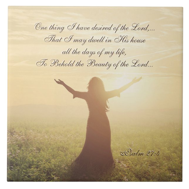 Carreau Une chose que j'ai désirée du Seigneur, Psaume 27: (Devant)