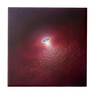 Carreau Une Étoile De Neutron Avec Un Disque De Poussière