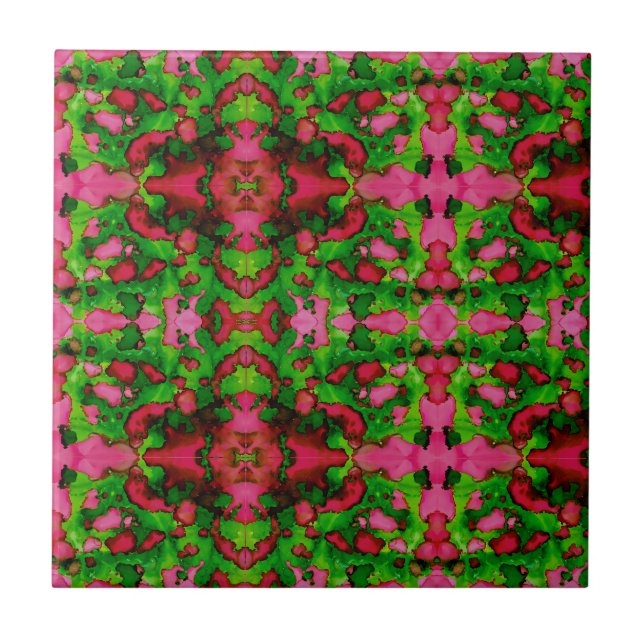 Carreau Une étude en rose et vert (Devant)