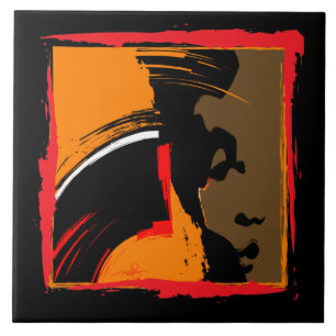 Carreau Une femme qui émerge de l'art Abstrait