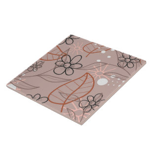 Carreau Une fleur et des Feuilles à lunettes