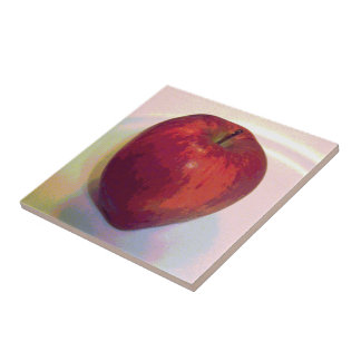 Carreau Une grosse pomme rouge