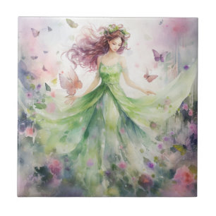Carreau Une jolie fée printanière