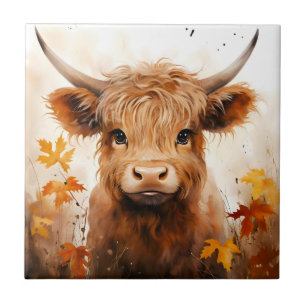 Carreau Une jolie gamme de vaches Highland Design 1