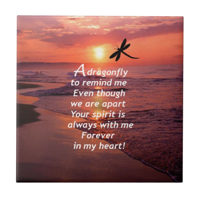 Carreau Une libellule pour me rappeler (Devant)